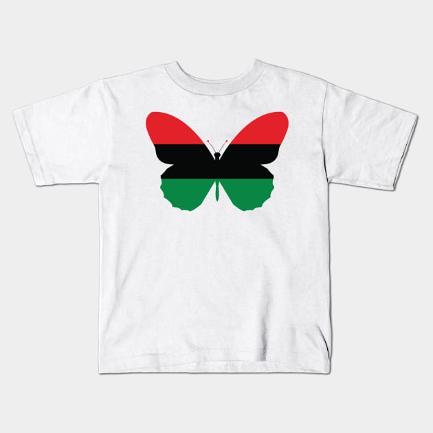 Black Liberation Butterfly Kids T-Shirt by Wickedcartoons